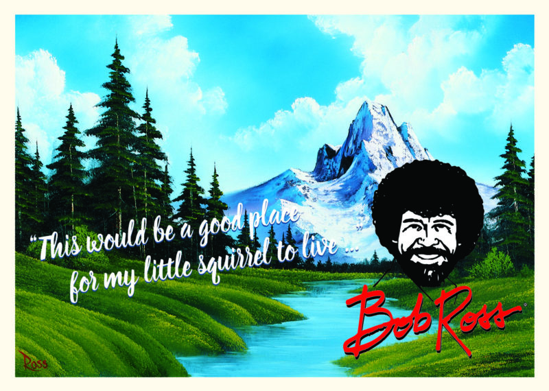 Bob Ross Blank Artistic Greeting Card