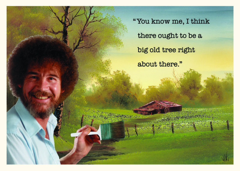 Bob Ross Thank You Greeting Card