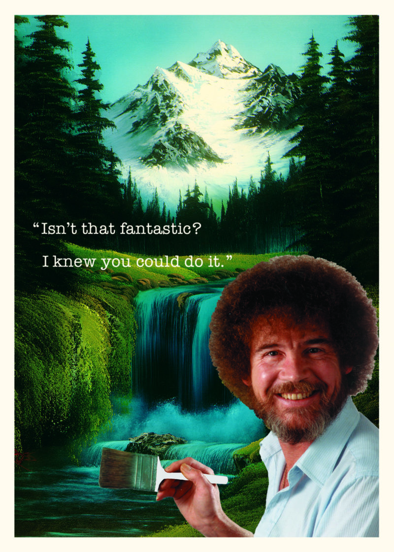 Bob Ross Congratulations Greeting Card