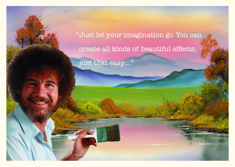 Bob Ross Birthday Greeting Card