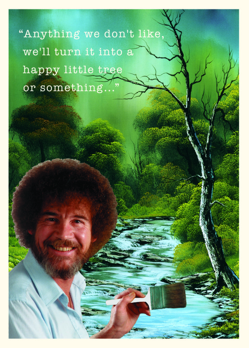 Bob Ross Get Well Greeting Card