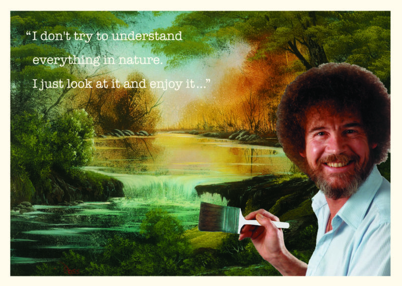 Bob Ross Blank Greeting Card