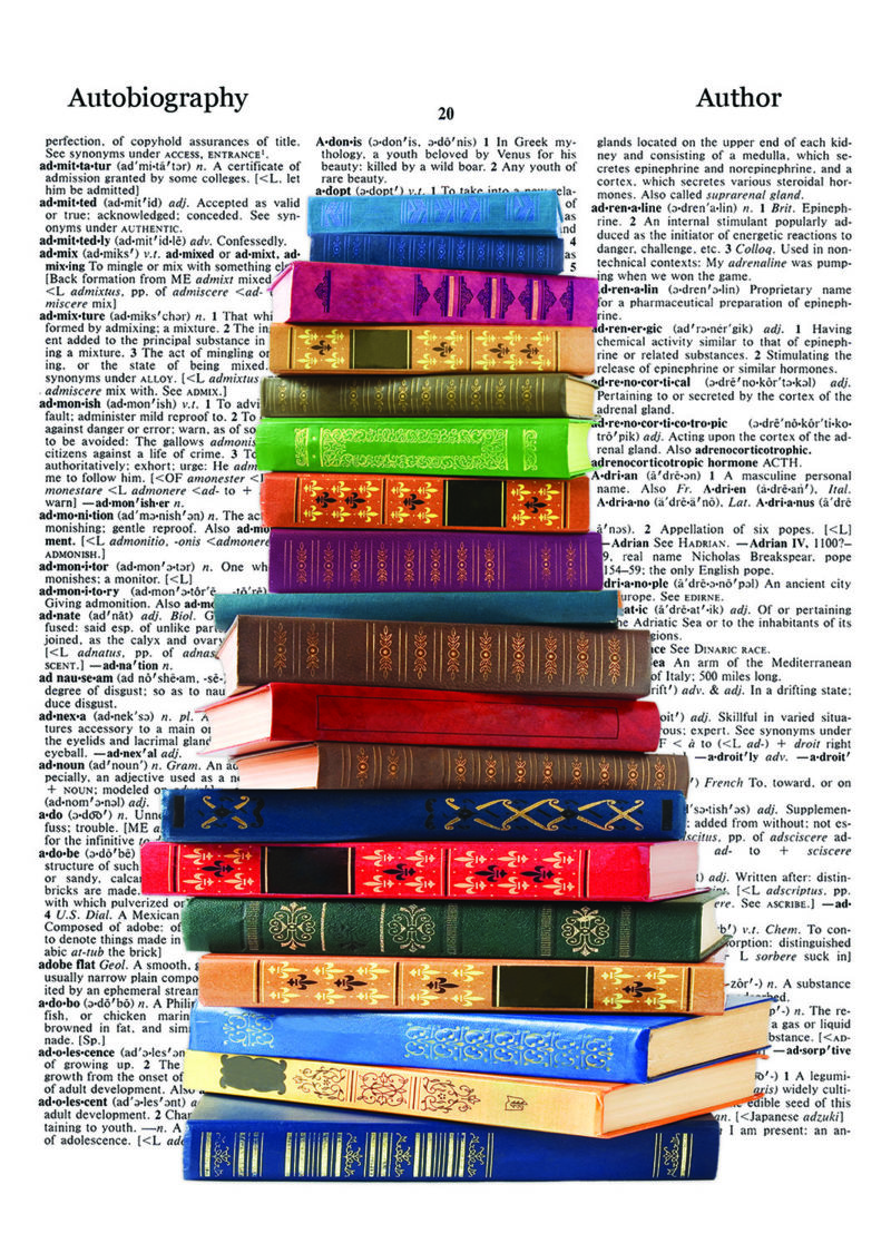 Stack of Books Blank Cards